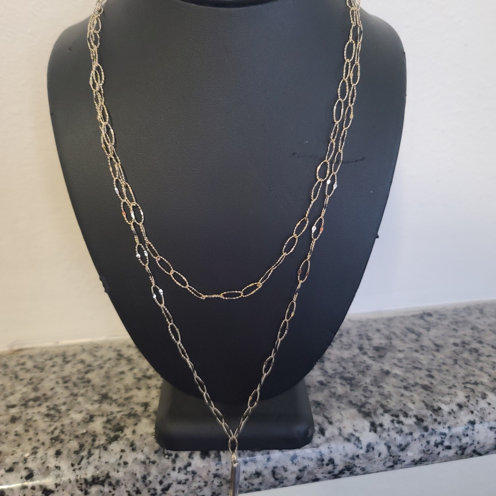 BCBGMaxAzria Gold and Silver Layered Necklace